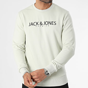 Jack And Jones - Jake Sudadera de cuello redondo Verde claro