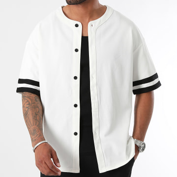 LBO - Textured Stripes Camisa de Manga Corta 1061 Blanco