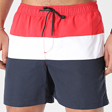 Produkt - Pantaloncini da bagno Akm Colorblock Rosso Bianco Blu Navy