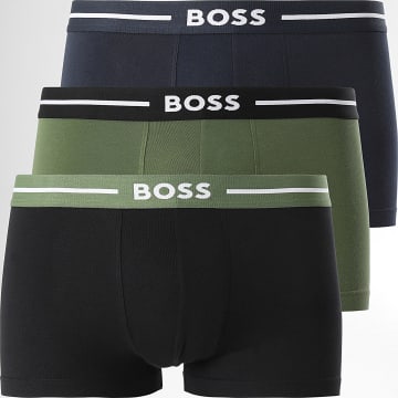 BOSS - Lote de 3 Bold Boxers 50514959 Negro Azul Marino Verde Caqui