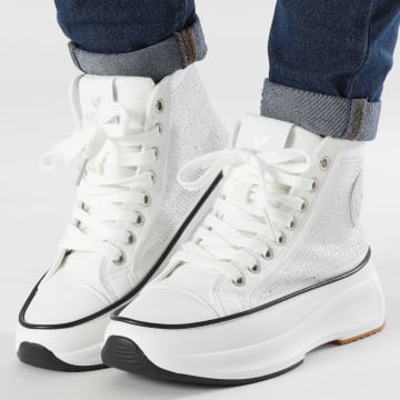 Kaporal - Christa 400006 Sneakers Hi-Top da donna con strass bianchi