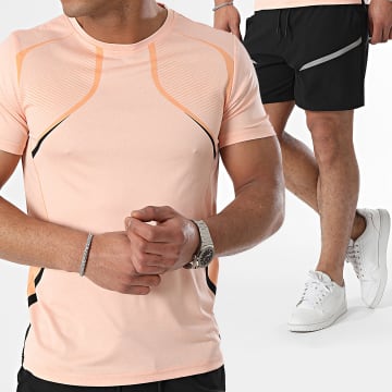 Zayne Paris  - Set di maglietta arancione nera e pantaloncini da jogging