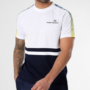 Sergio Tacchini - Camiseta Gradiente 40537 Blanco Azul Marino