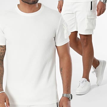 Zayne Paris  - Set di maglietta bianca e pantaloncini cargo