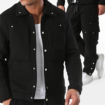 Classic Series - Conjunto de chaqueta y pantalón Cargo negro