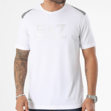 EA7 Emporio Armani - Tee Shirt 3DPT29-PJULZ Blanc Argenté