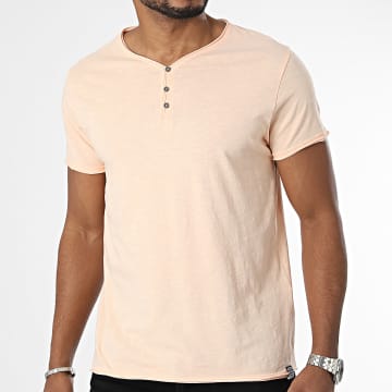 La Maison Blaggio - Camiseta cuello tunecino coral claro