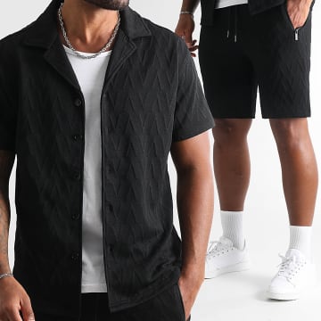 LBO - Ensemble Chemise Manches Courtes Et Short Jogging 0197 Noir