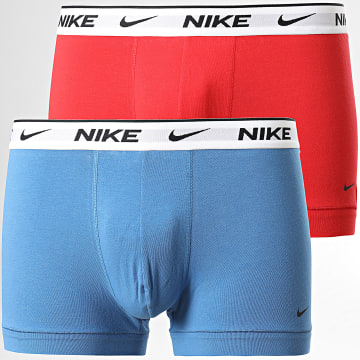 Nike - Set di 2 boxer KE1085 Blu Rosso