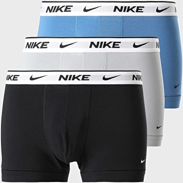 Nike - Set De 3 Boxers KE1008 Negro Gris Azul