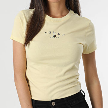 Tommy Jeans - Tee Shirt Femme Essential Logo 8140 Jaune