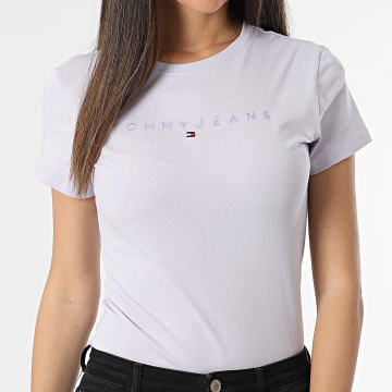 Tommy Jeans - Tee Shirt Femme Tonal Linear 7827 Violet