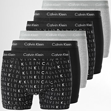 Calvin Klein - Lot De 6 Boxers U2662G Noir Gris Chiné