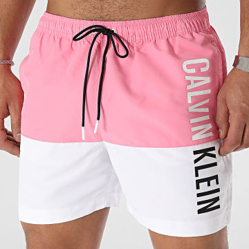 Calvin Klein - Pantalones cortos de baño con cordón 0994 Rosa Blanco