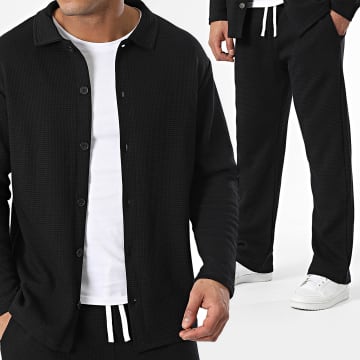 Ikao - Conjunto de camisa y pantalón negro