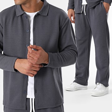 Ikao - Conjunto de sobrecamisa y pantalón gris marengo