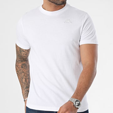 Kappa - Tee Shirt Logo Cafers 304J150 Blanc