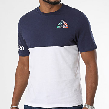 Kappa - Tee Shirt Logo Feffo 381N5UW Bleu Marine Blanc