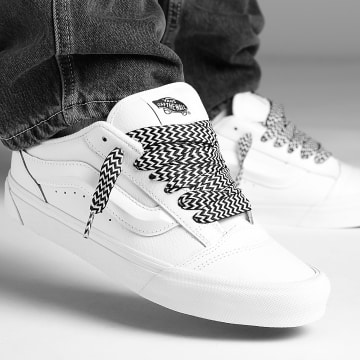 Vans - Knu Skool 9QCW00 Lacets Leather True White Black Sneakers