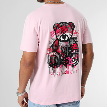 Teddy Yacht Club - Tee Shirt Oversize Art Series Dripping Pink Rose
