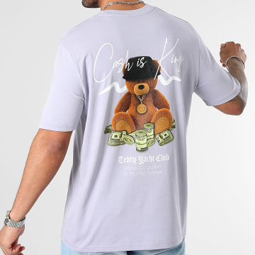 Teddy Yacht Club - Tee Shirt Oversize Cash Is King Lavande