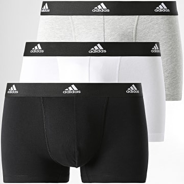 Adidas Sportswear - Set di 3 boxer 4A1M02 nero bianco grigio erica