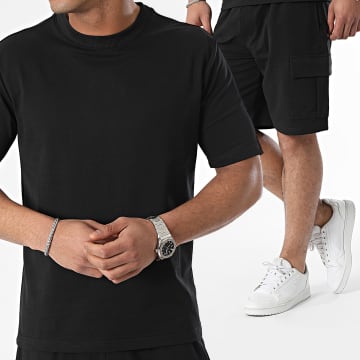 Classic Series - Conjunto de camiseta negra y pantalón corto tipo cargo