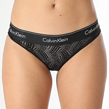 Calvin Klein - Mutandine di pizzo da donna QF7712E Nero