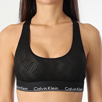 Calvin Klein - Sujetador bralette sin forro para mujer QF7708E Negro