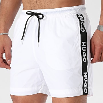 HUGO - Pantalones cortos de baño FAB 50500973 Blanco Negro
