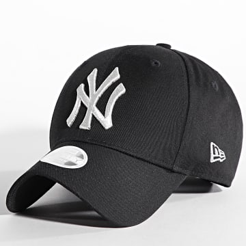 New Era - Gorra de mujer con logotipo metálico de los New York Yankees 60364306 Negro