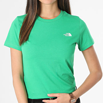 The North Face - Camiseta cúpula simple de mujer A87NH Verde