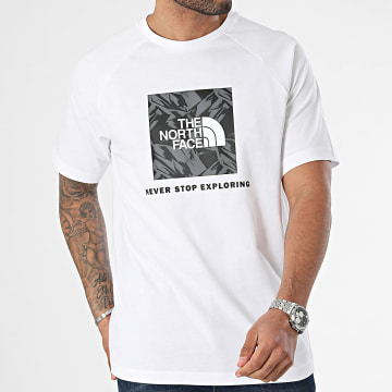 The North Face - Redbox A87NJ Camiseta Raglan Blanca