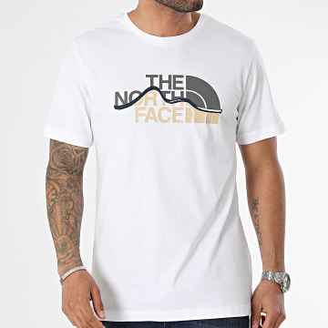 The North Face - Tee Shirt Mountain Line A87NT Blanc