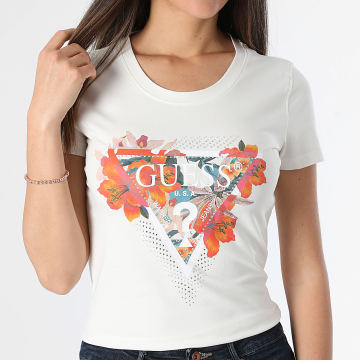 Guess - Tee Shirt Femme W4GI62 Blanc Floral