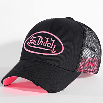 Von Dutch - Casquette Trucker Neo Pink Noir