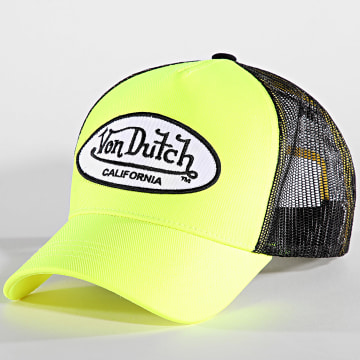 Von Dutch - Gorra Trucker Fresh 20 Amarillo fluorescente Negro