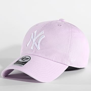 '47 Brand - Gorra Clean Up New York Yankees Lila
