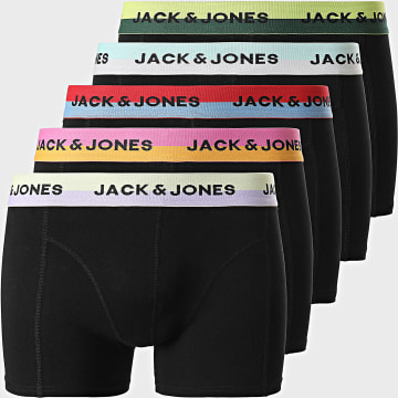 Jack And Jones - Juego de 5 calzoncillos bóxer Splitter negros