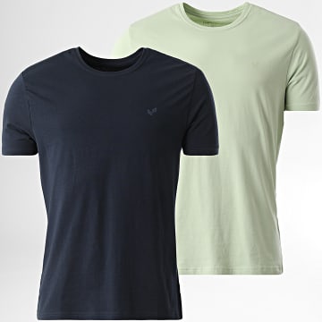 Kaporal - Lote de 2 camisetas Essential RIFTM11 Azul marino Verde