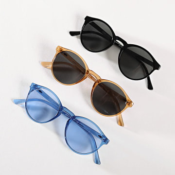 Urban Classics - Juego de 3 pares de gafas de sol Camel Negro Azul