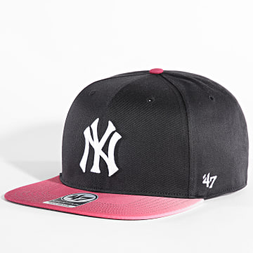 '47 Brand - Capitán New York Yankees Snapback Cap Negro Rojo