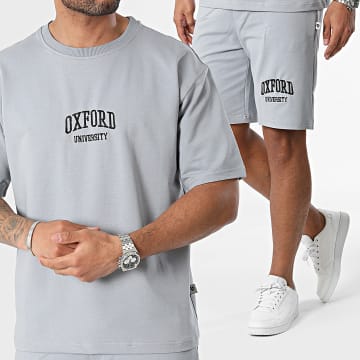 Armita - Conjunto de camiseta gris y pantalón corto de jogging