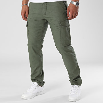 Indicode Jeans - Leonardo 60-069 Pantalones Cargo Caqui Verde