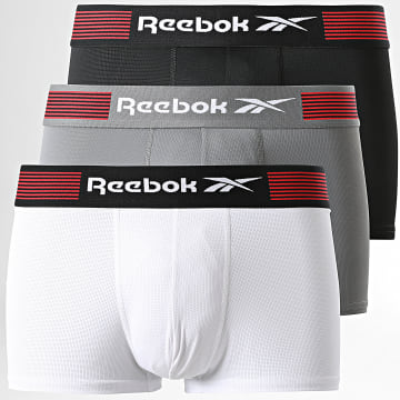 Reebok - Set di 3 boxer 15001 nero grigio bianco