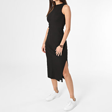 Calvin Klein - Vestido largo de tirantes para mujer 3048 Negro