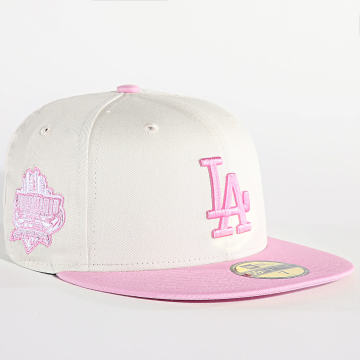 New Era - Casquette Fitted 59Fifty White Crown LA 60435051 Beige Rose