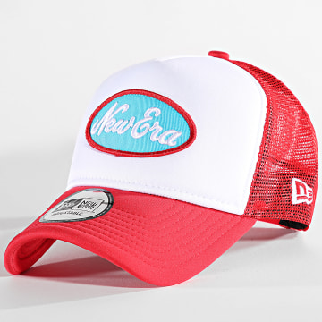 New Era - Cappello ovale da camionista 60435036 Bianco Rosso