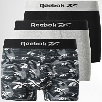 Reebok - Set di 3 boxer 15023 nero grigio erica