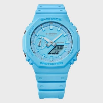 Casio - Reloj G-Shock GA-2100 azul claro